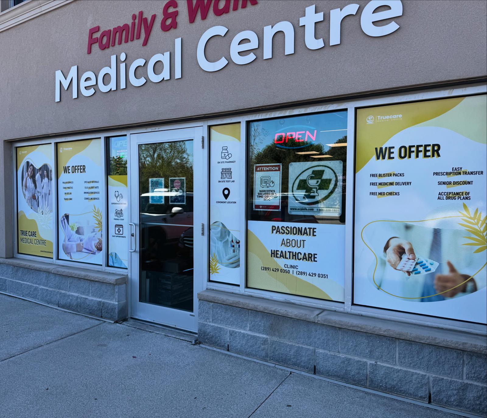 Large format vinyl banner installed on Mississauga storefront