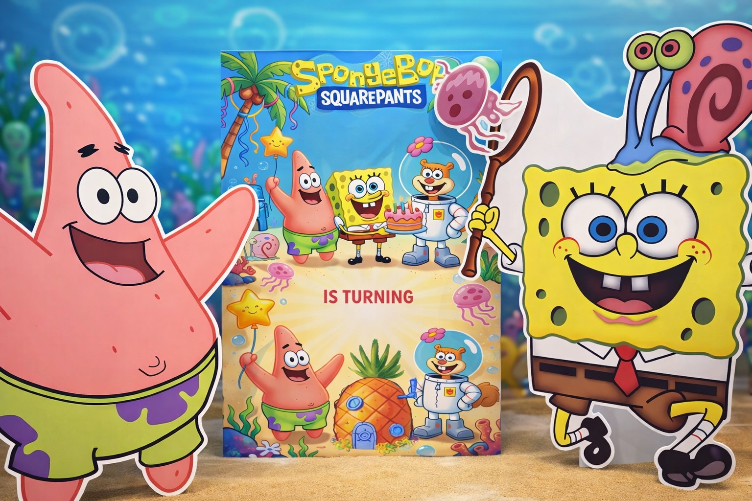 Sponge Bob characters printed for birthday parties